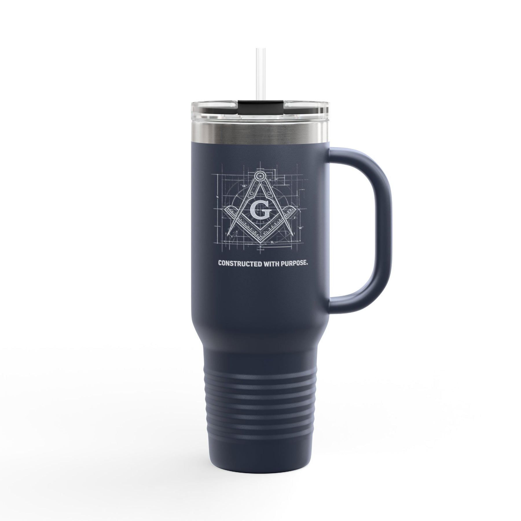Vaso de cuello redondo Master Mason Blue Lodge - Construido con un propósito S&amp;C G