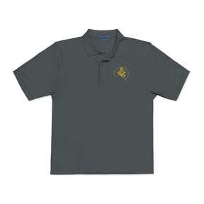 Master Mason Blue Lodge Australia Jurisdiction Polo Shirt - Embroidered S&C Australia Map - Bricks Masons