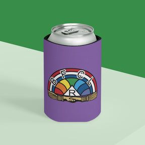 International Order of The Rainbow For Girls Can Cooler - Purple With Colorful Emblem - Bricks Masons
