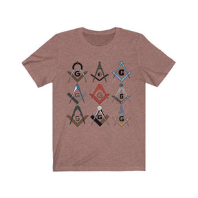 Master Mason Blue Lodge T-Shirt - Square & Compass G 4 Colors