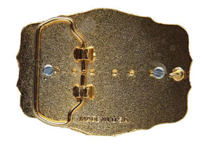 Master Mason Blue Lodge Belt Buckle  -  Blue Raised Square & Compass