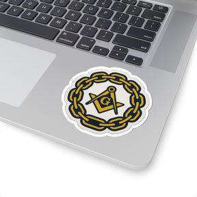 Master Mason Blue Lodge Sticker Decal - Kiss-Cut Colorful - Bricks Masons