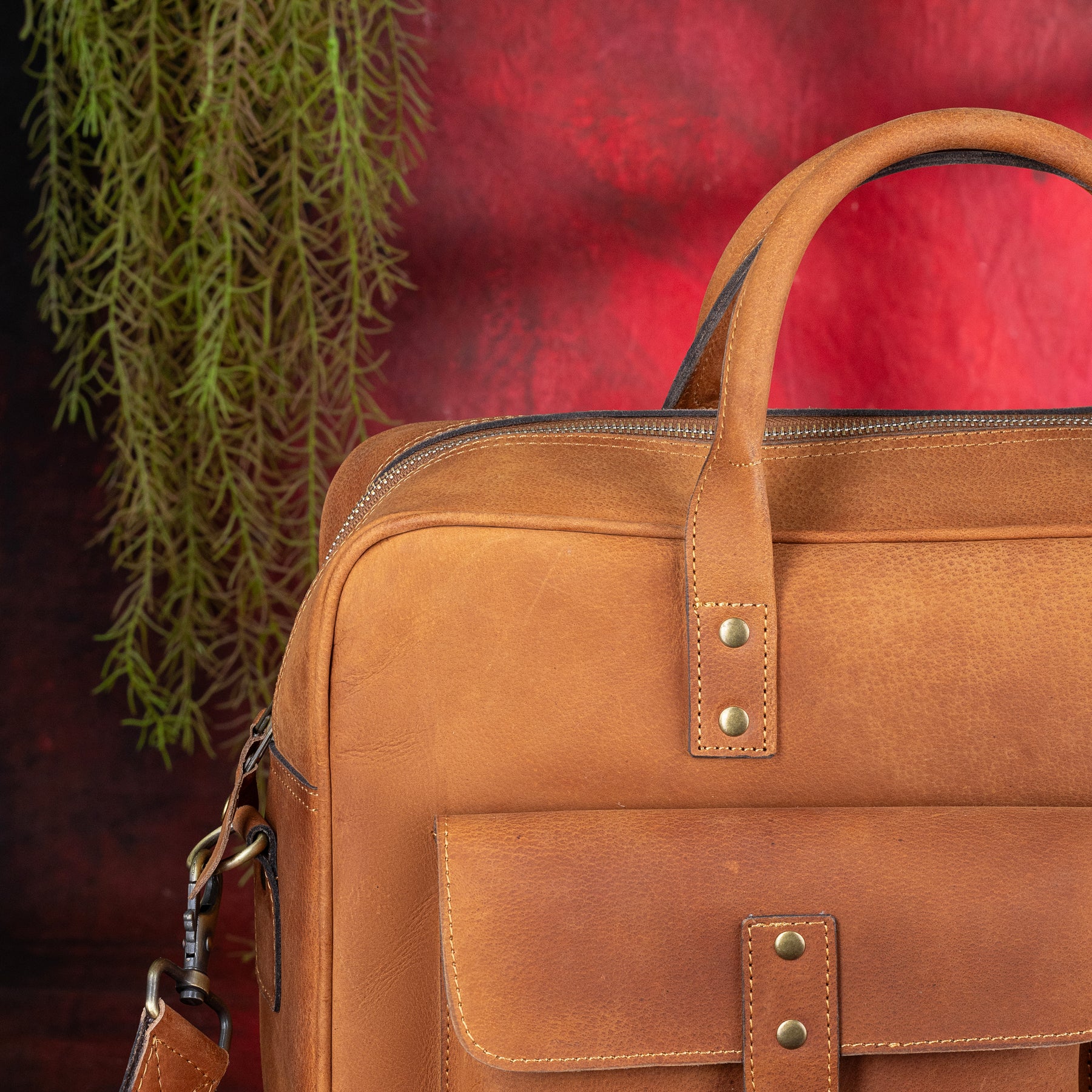 Past Master Blue Lodge Briefcase - Brown Leather - Bricks Masons