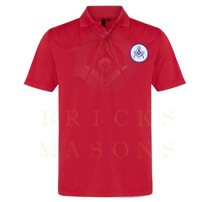 Master Mason Blue Lodge Polo Shirt - Square & Compass G Various Colors