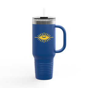 Knights of the All Seeing Eye Ringneck Tumbler - Blue & Yellow Stainless Steel & Insulated - Bricks Masons