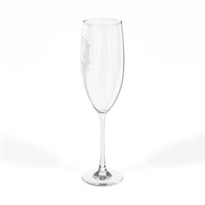 Copa de champán de la Logia Azul de Maestro Masón - Pilares de suelo a cuadros Ojo que todo lo ve y herramientas