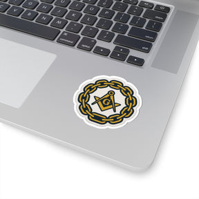 Master Mason Blue Lodge Sticker Decal - Kiss-Cut Colorful - Bricks Masons