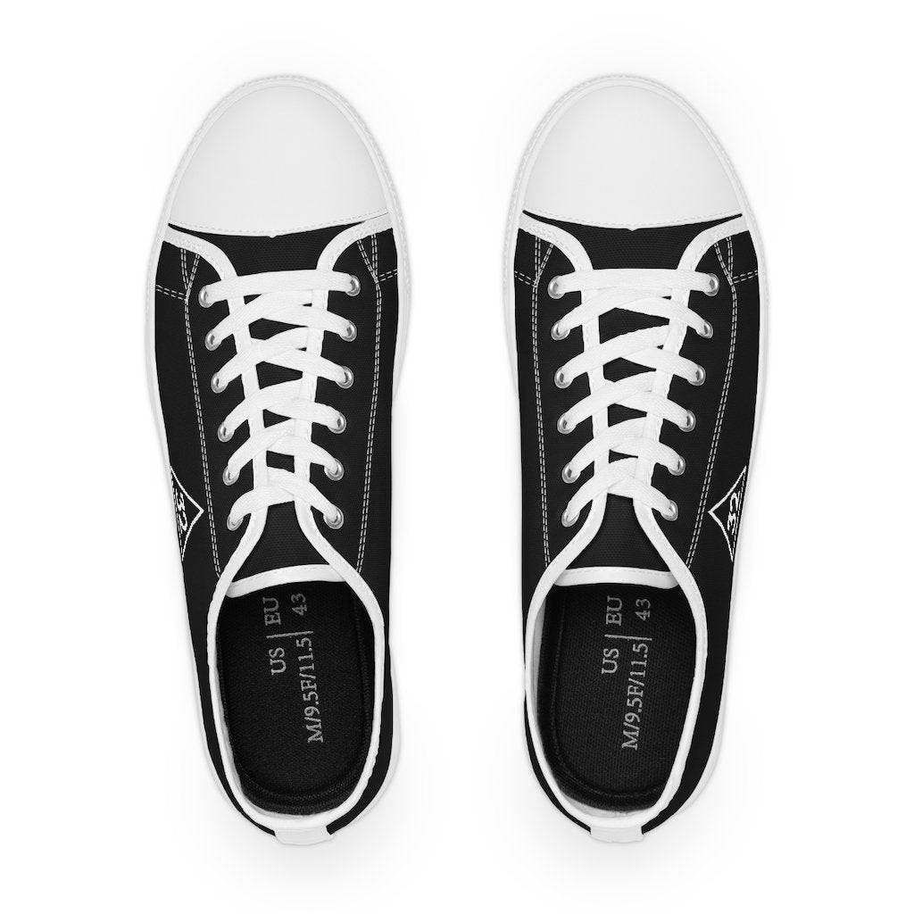 32nd Degree Scottish Rite Sneaker - Low Top Black & White