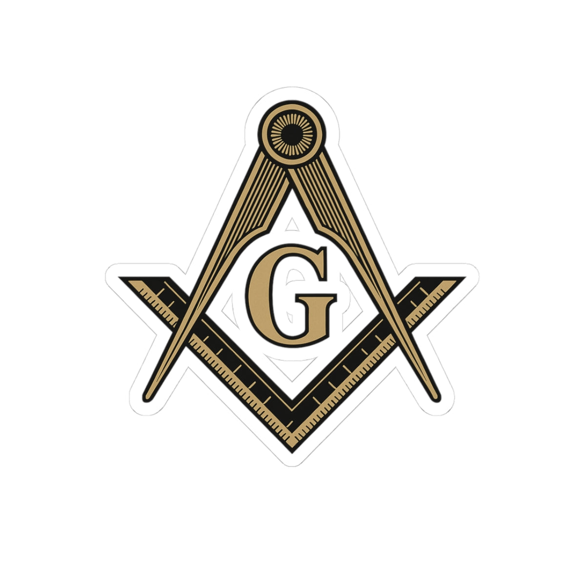 Master Mason Blue Lodge Sticker Decal - Kiss-Cut Glossy Paper - Bricks Masons