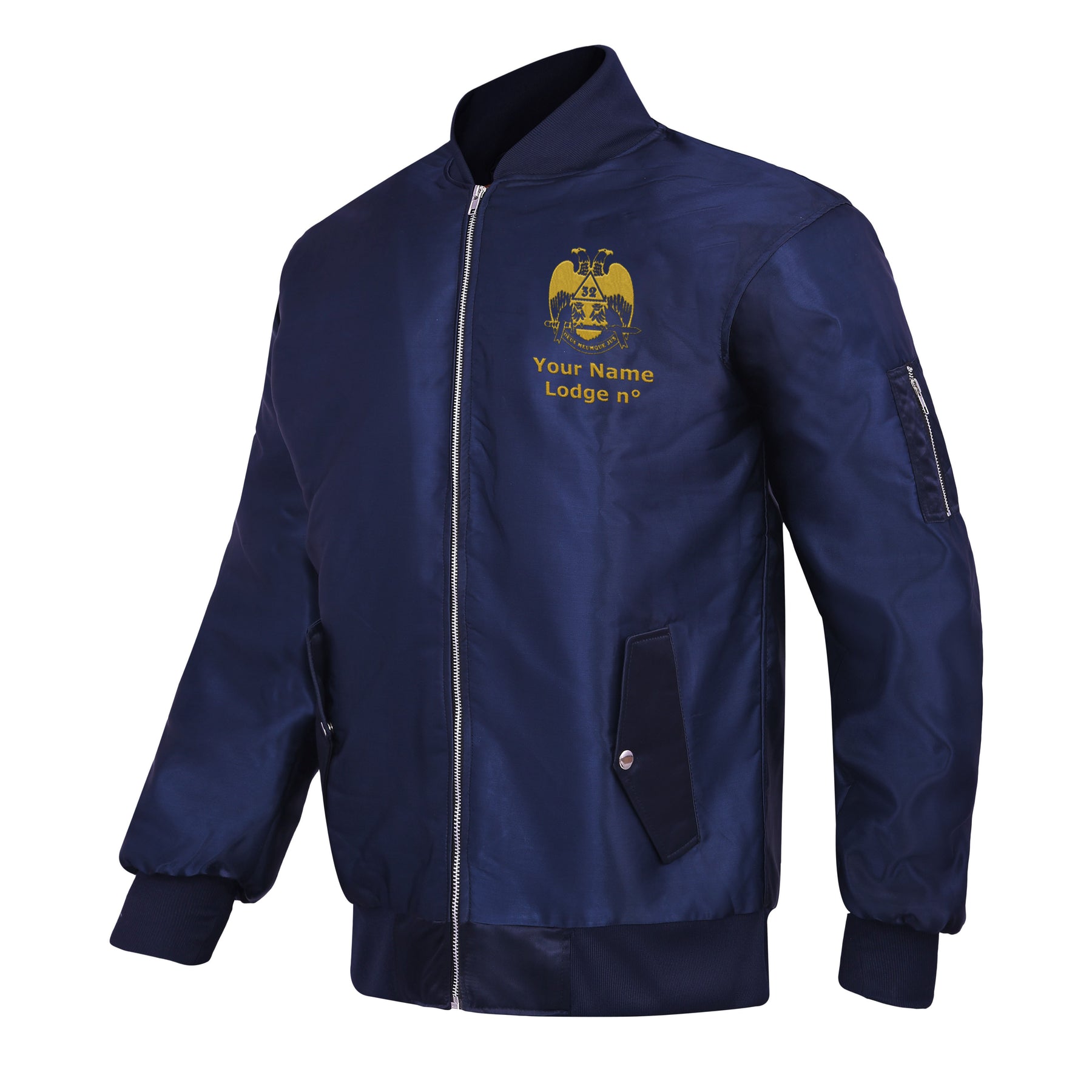 32nd Degree Scottish Rite Jacket - Wings Up Blue Color With Gold Embroidery - Bricks Masons