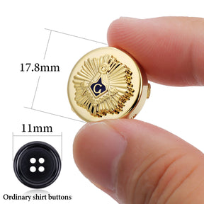 Master Mason Blue Lodge Button Cover - Gold Square & Compass G - Bricks Masons