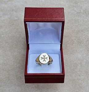 Order Of Malta Cross Ring - 9K Gold Amalfi Cross