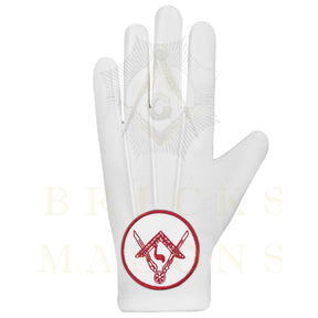 Scottish Rite Gloves - White Cotton Central Jurisdiction