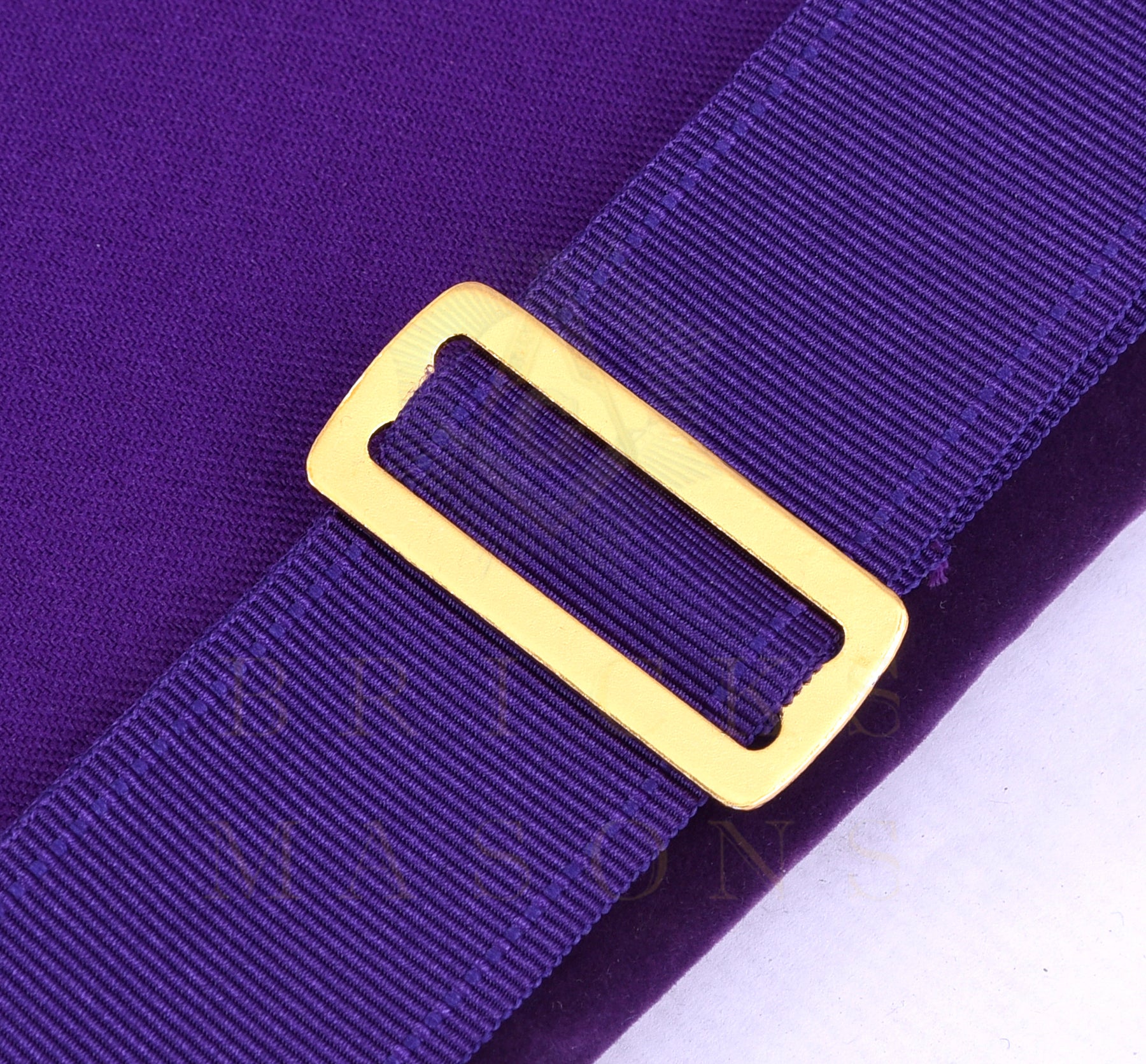 Grand Master Blue Lodge Apron - Customizable Emblem Premium Quality Purple Velvet Gold Bullion & Fringe - Bricks Masons