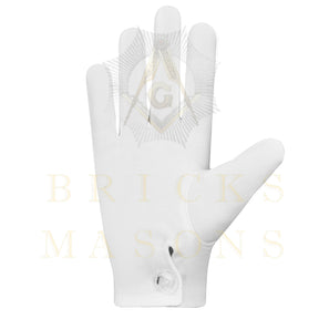 Elks of the World Gloves - White Cotton Civil Liberties - Bricks Masons