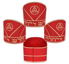 High Priest Royal Arch Chapter Mitre - Red & Gold Embroidery - Bricks Masons