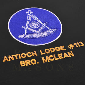 Past Master Blue Lodge Apron Case - Personalized White & Blue Emblem Various Sizes & Materials - Bricks Masons