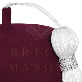 Universal Fez Hat - Maroon Wool With Various Tassel Colors - Bricks Masons