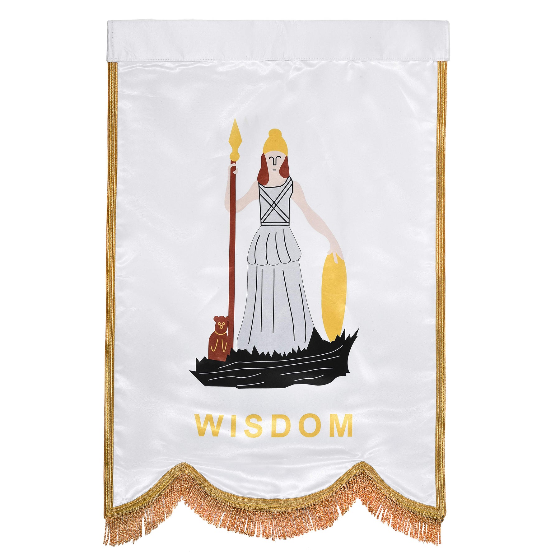 Wisdom Order Of The Amaranth Banner - Printed With Gold Braid & Fringe - Bricks Masons