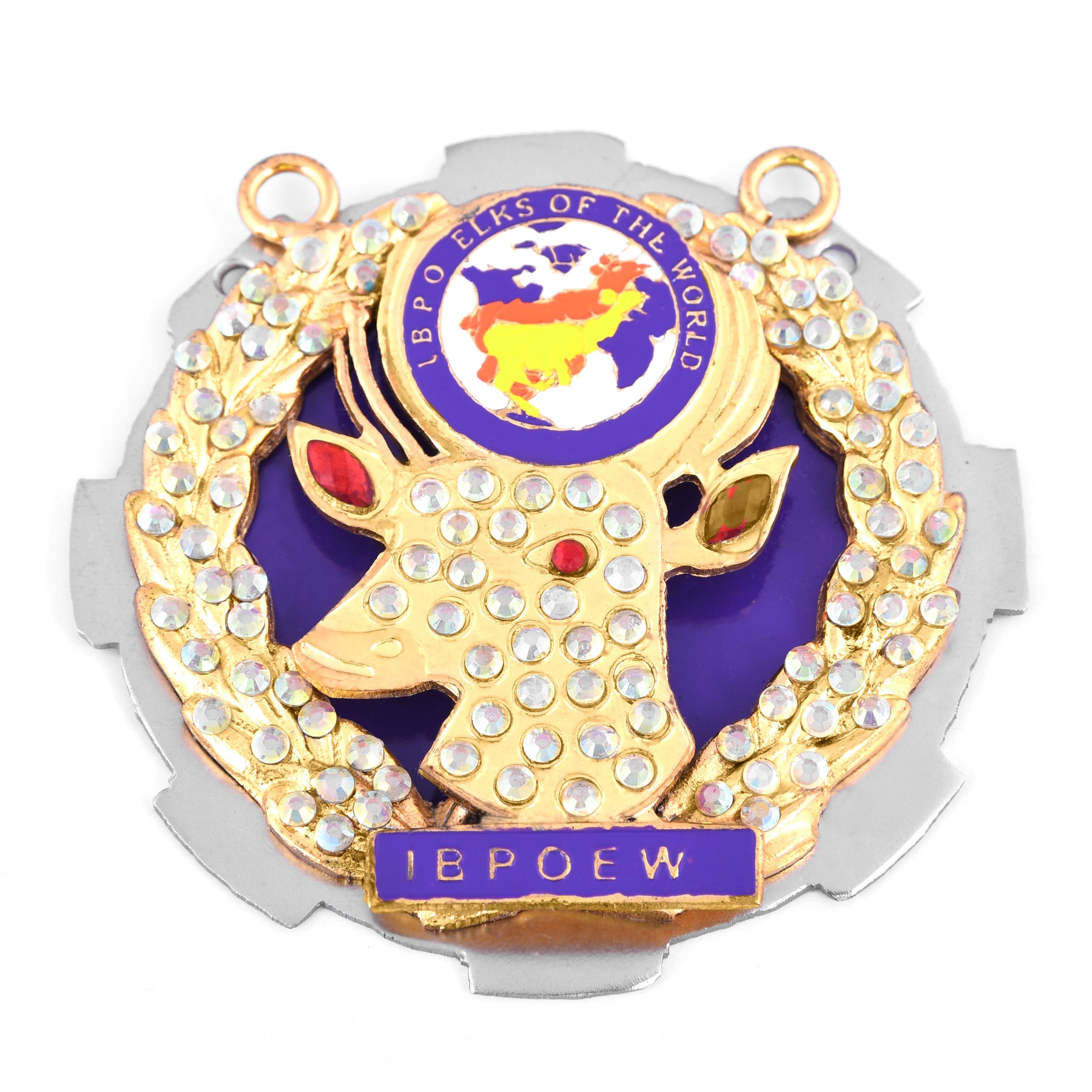 Elks of the World Collar Jewel - Buck & Doe (Gold Plated) - Bricks Masons