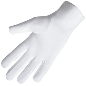 The Order Of The White Shrine Of Jerusalem Glove - Pure Cotton With White Patch - Bricks Masons