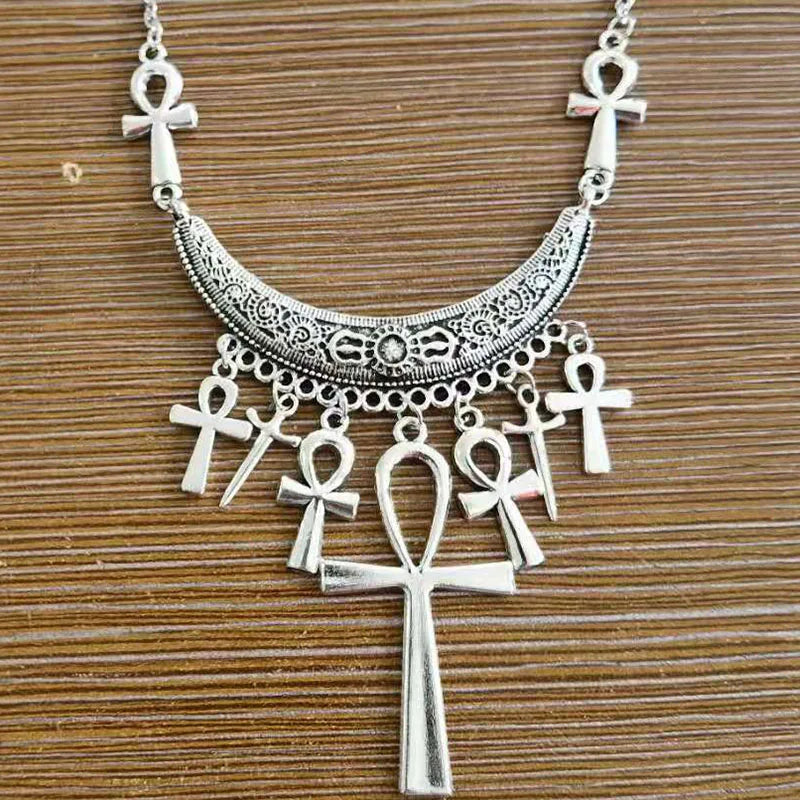 Ancient Egypt necklace - Gothic chain Necklace - Bricks Masons