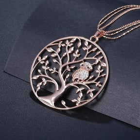 Ancient Israel Pendant - Tree of Life Owl Pattern Round - Bricks Masons