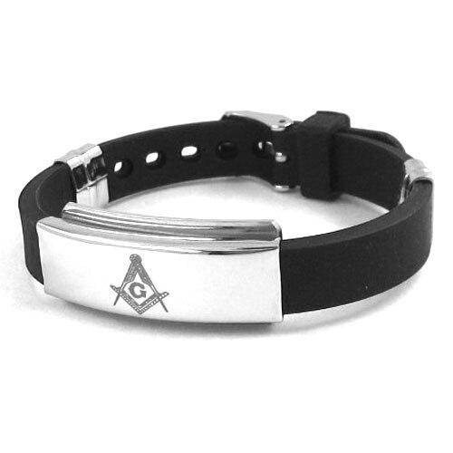 Master Mason Blue Lodge Bracelet - Black Silicone