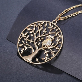 Ancient Israel Pendant - Zinc Alloy Owl Tree of Life - Bricks Masons