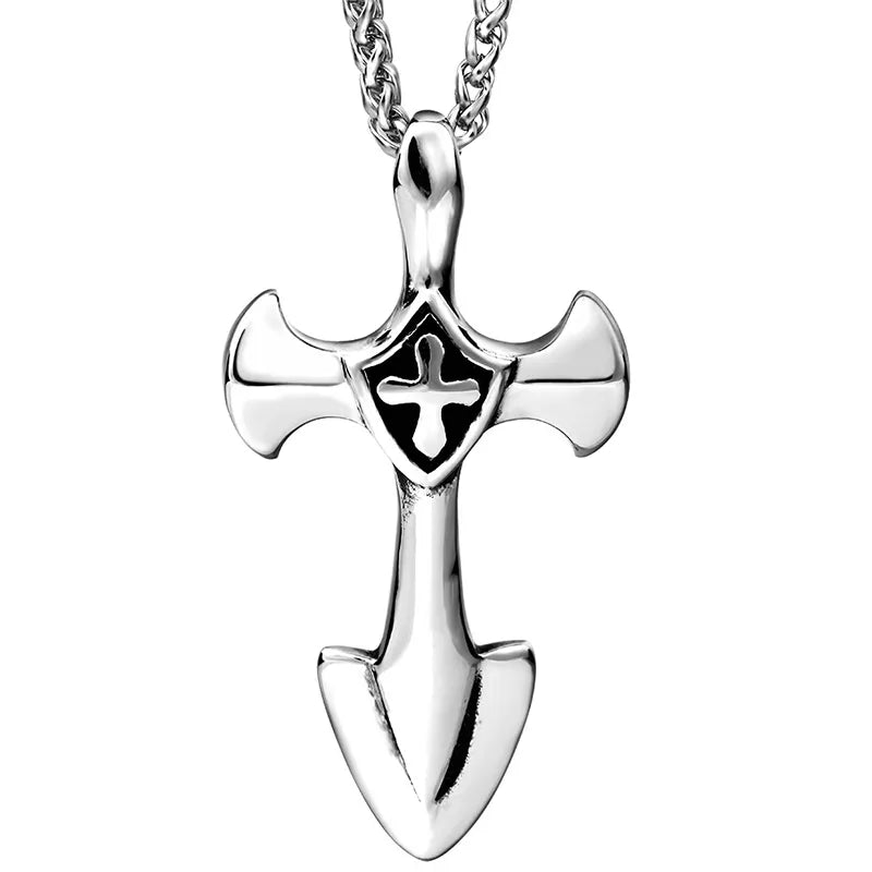 Knights Templar Commandery - Cross Pendants Necklaces  316L Stainless Steel - Bricks Masons