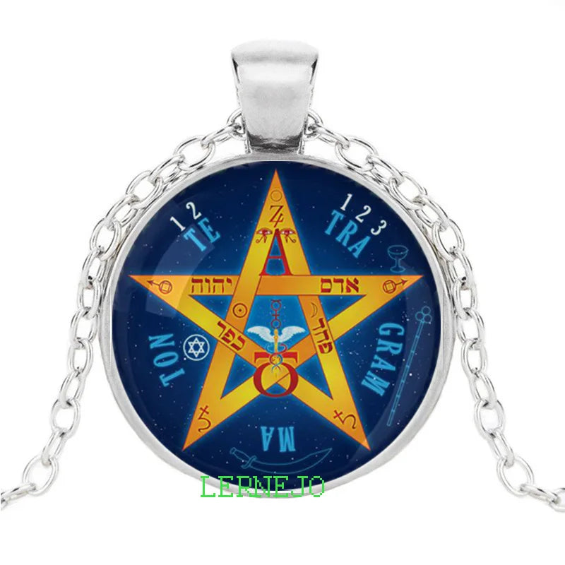 Ancient Israel Pendant - Tetragrammaton Amulet Hebrew - Bricks Masons