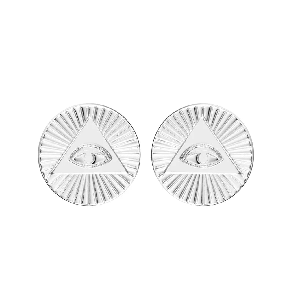 Eye Of Providence Earring - Zinc Alloy - Bricks Masons