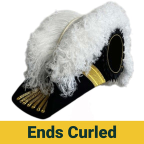 Grand Commander Knights Templar Chapeau - All White Plumes - Bricks Masons