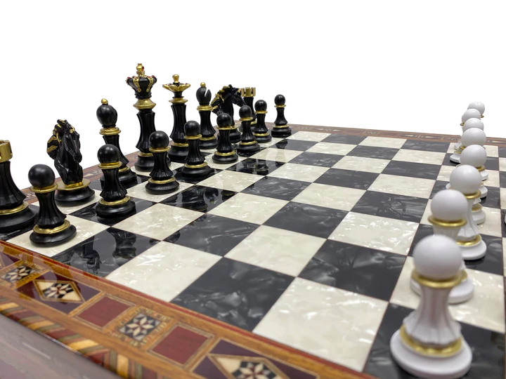 Past Master Blue Lodge Chess Set - 16.5" (42cm) - Bricks Masons