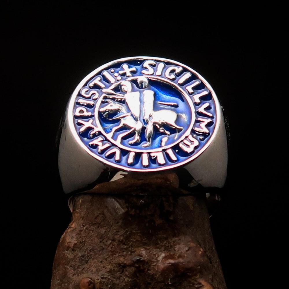 Knights Templar Commandery Ring - Blue Sigillum MilItum XPISTI