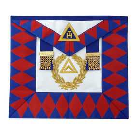 Grand Officers English Royal Arch Apron - Red & Blue