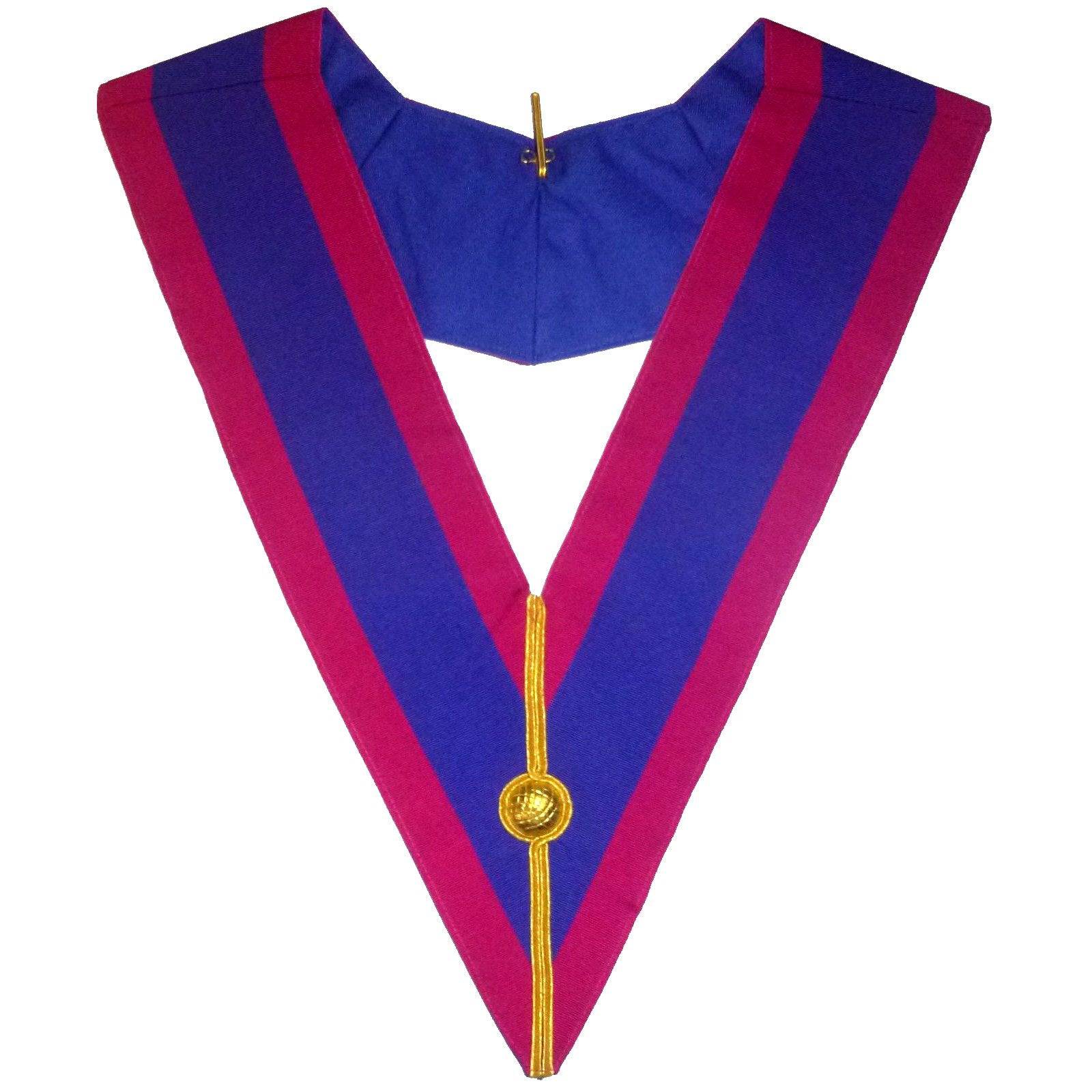 Grand Officers Mark English Regulation Officer Collar - Purple & Blue Moire