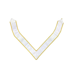 33rd Degree Scottish Rite Collarette - White & Gold Moire