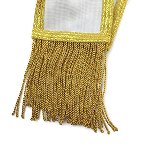 33rd Degree Sash - Gold Fringe & Hand Embroidery - Bricks Masons