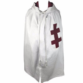 Knights Templar English Regulation Mantle - Cotton & Wool Fabric with Maroon Cross