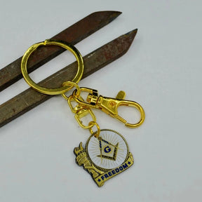 Master Mason Keychain - Freedom Square & Compass G - Bricks Masons