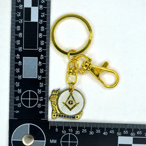 Master Mason Keychain - Freedom Square & Compass G - Bricks Masons