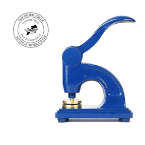 Lady Knights HoTC Seal Press - Long Reach Blue Color With Customizable Stamp - Bricks Masons