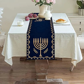 Ancient Israel Hanukkah Linen Table - Bricks Masons