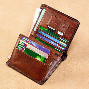 Royal Arch Chapter Wallet - GENUINE LEATHER & Credit Card Holder Brown