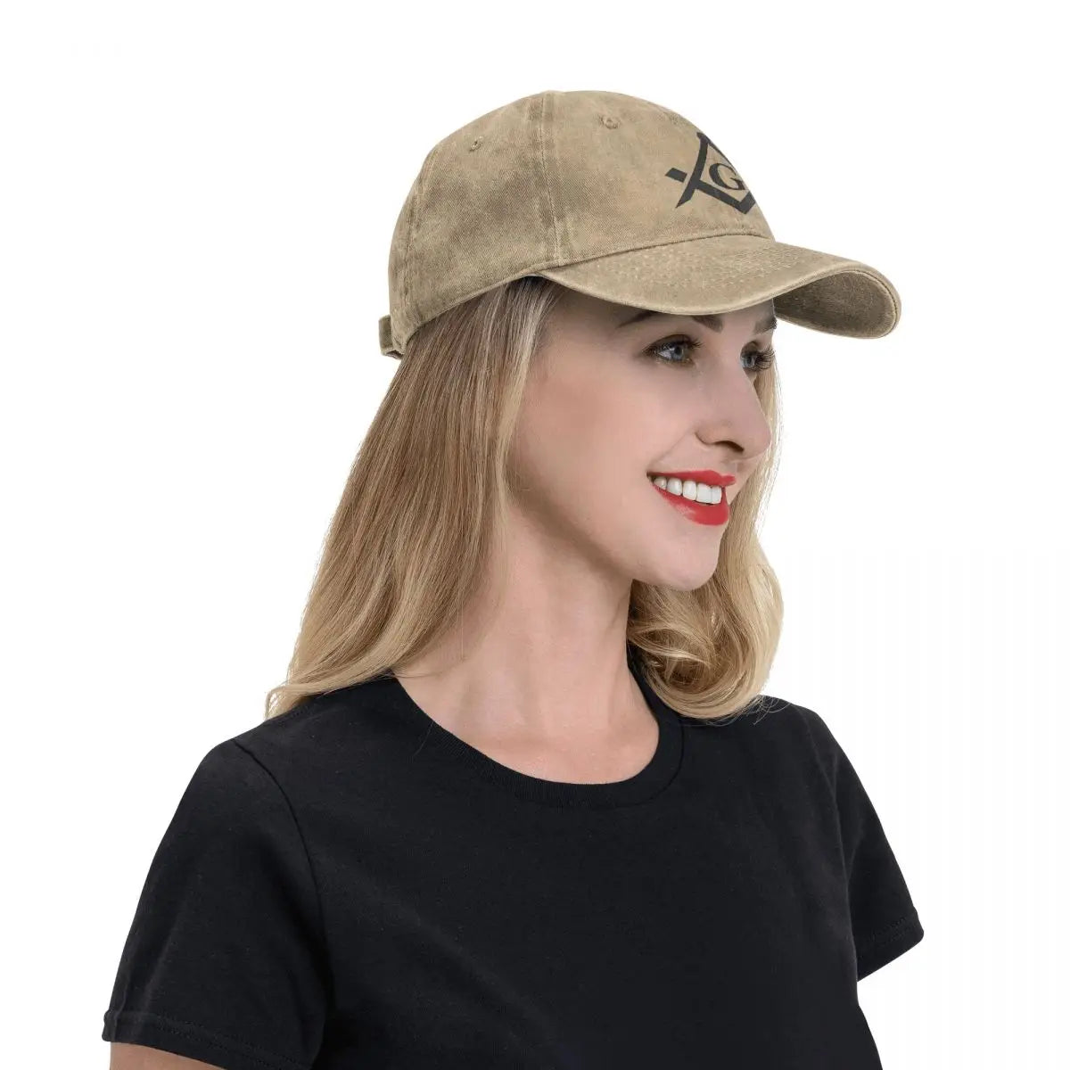 Master Mason Blue Lodge Baseball Cap - Gold Square Compass