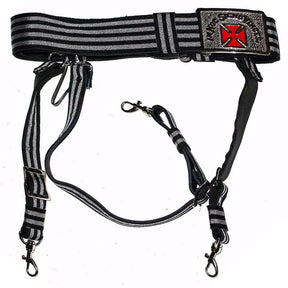 Sir Knight Knights Templar Commandery Regalia Belt - Formée Pattée Cross