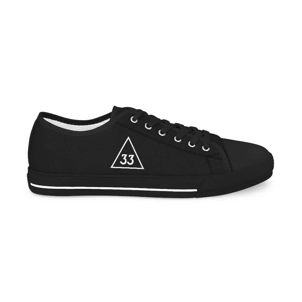 33rd Degree Scottish Rite Sneaker - Low Top Black & White