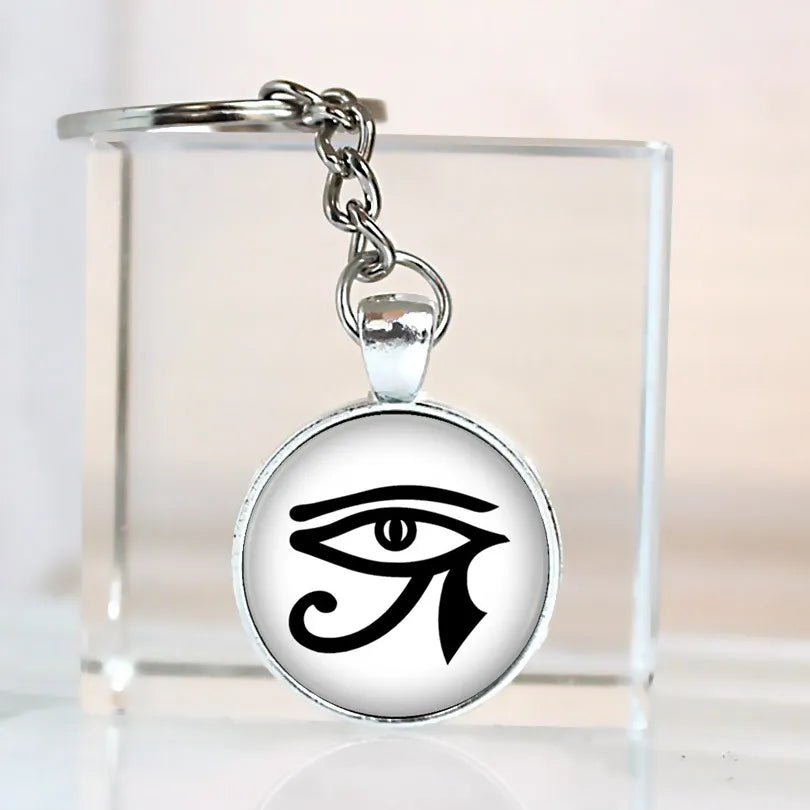 Ancient Egypt Keychain - Eye of Horus Stainless Steel - Bricks Masons