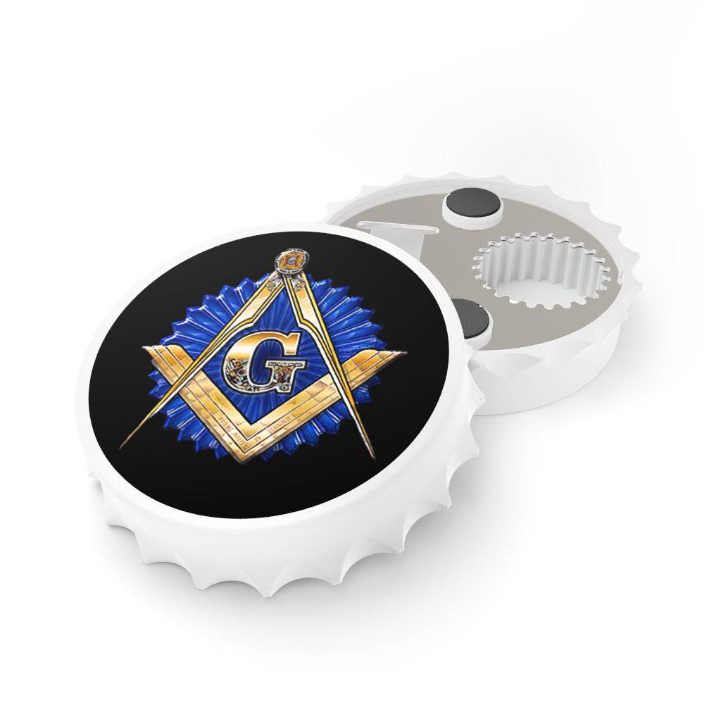 Master Mason Blue Lodge Bottle Opener - Golden Square & Compass G